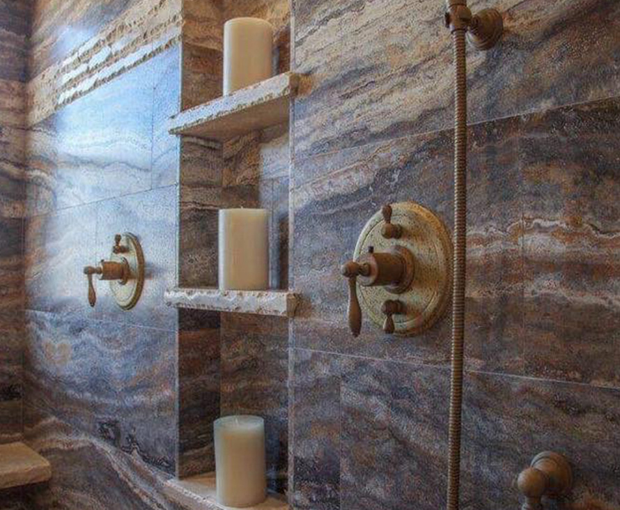 Custom bathroom tile installation